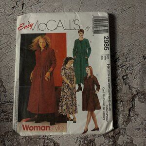 Easy McCalls Pattern 2985 HH for Women's Dresses